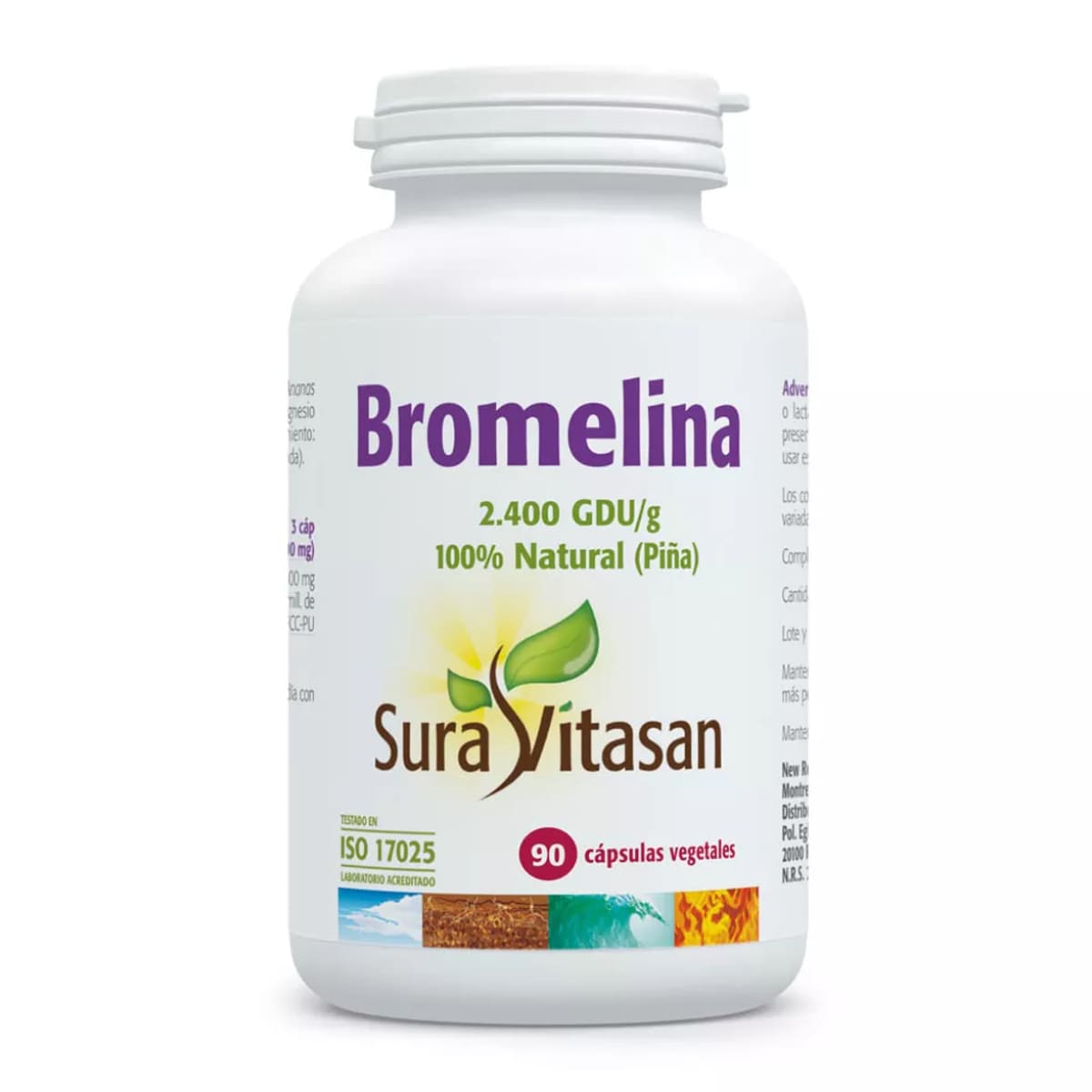 Envase de Bromelina 500mg, Suravitasan
