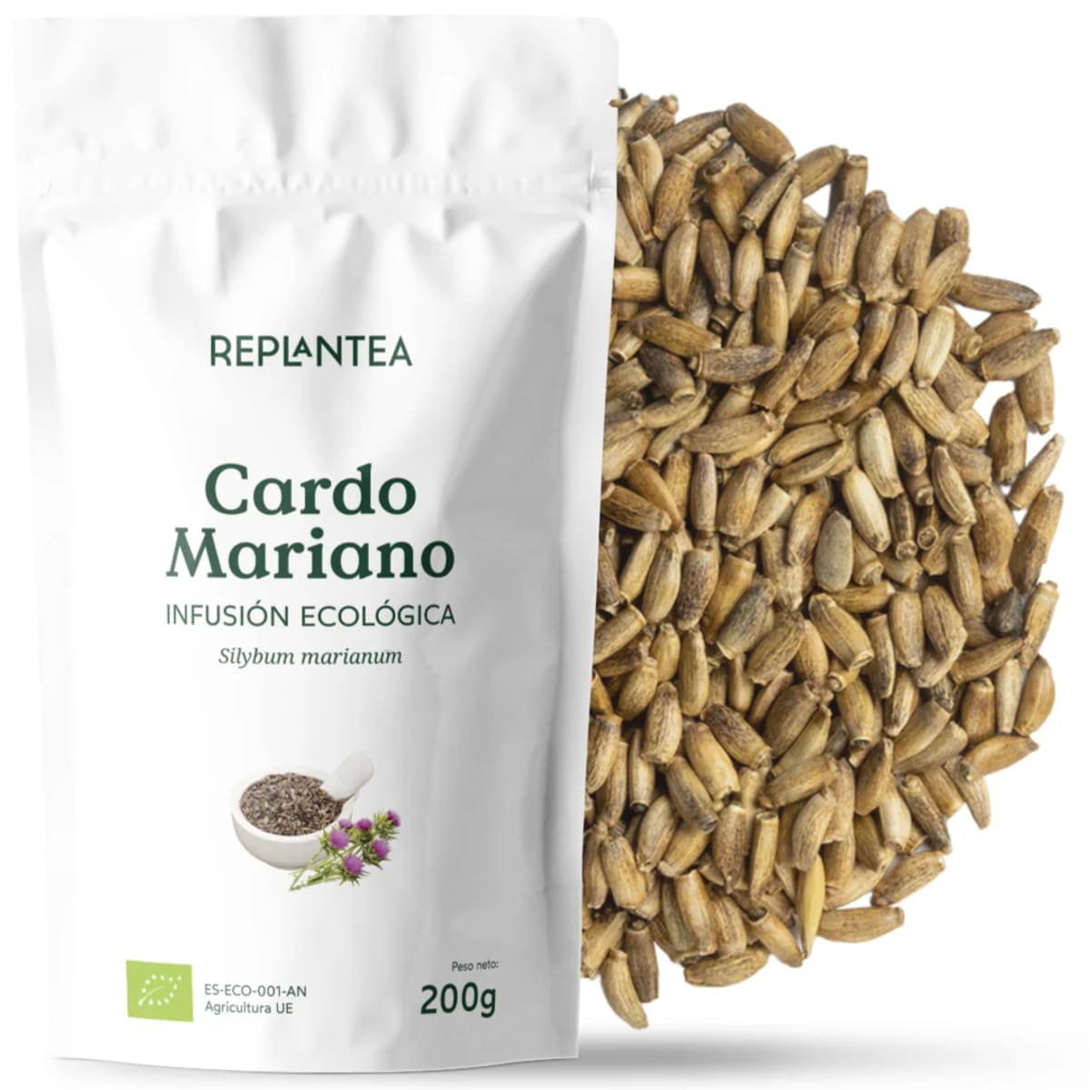 Envase de Cardo Mariano Ecológico, Replantea