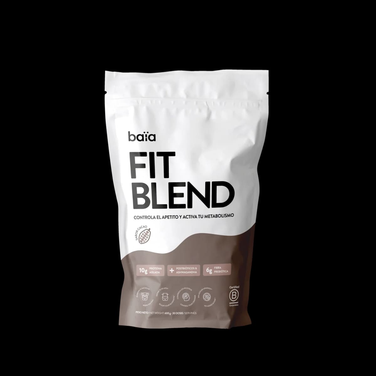 Envase de Fit Blend Cacao, Baïa