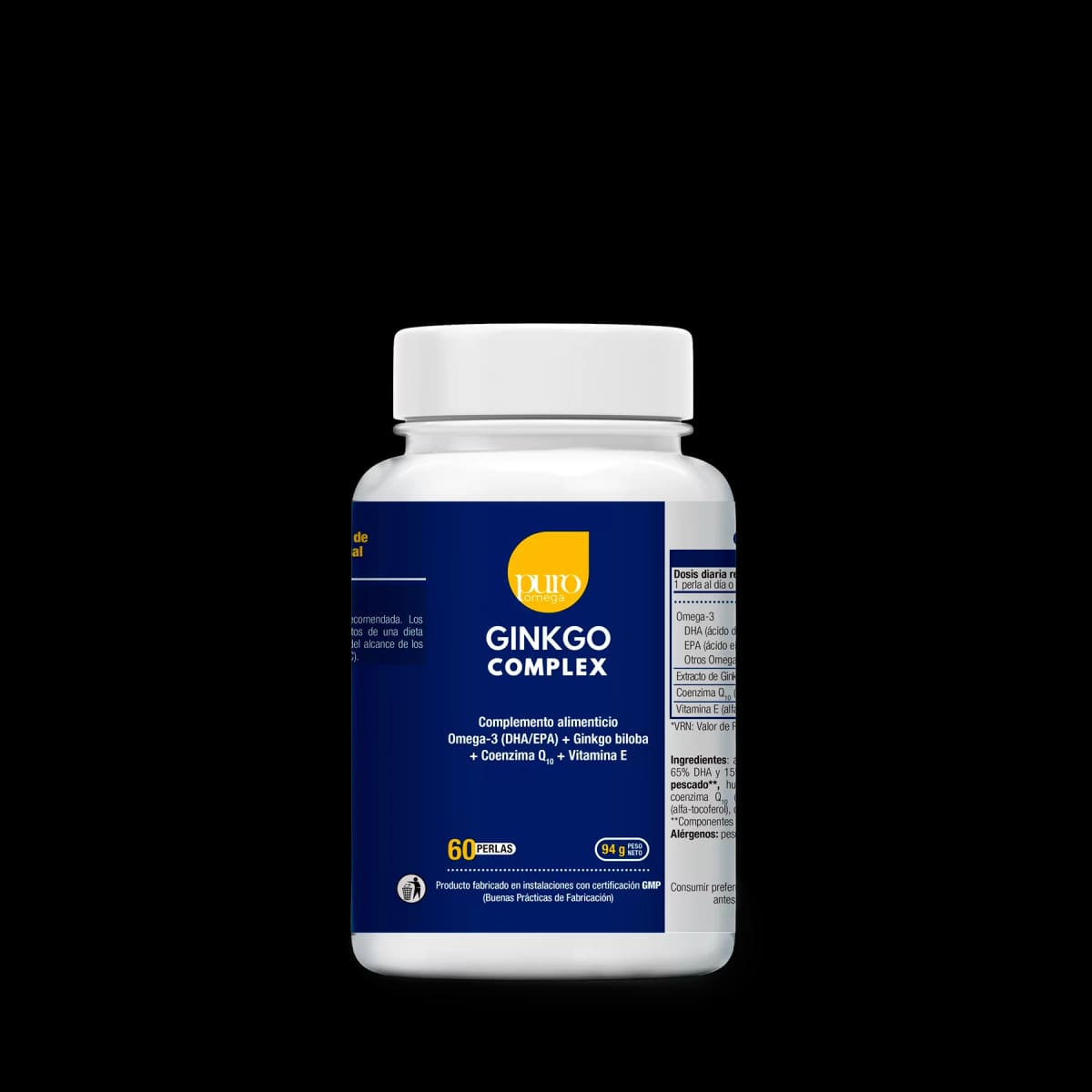 Envase de Ginkgo Complex, Puro Omega