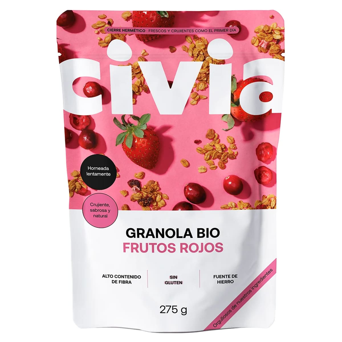 Envase de Granola BIO Frutos Rojos, Civia