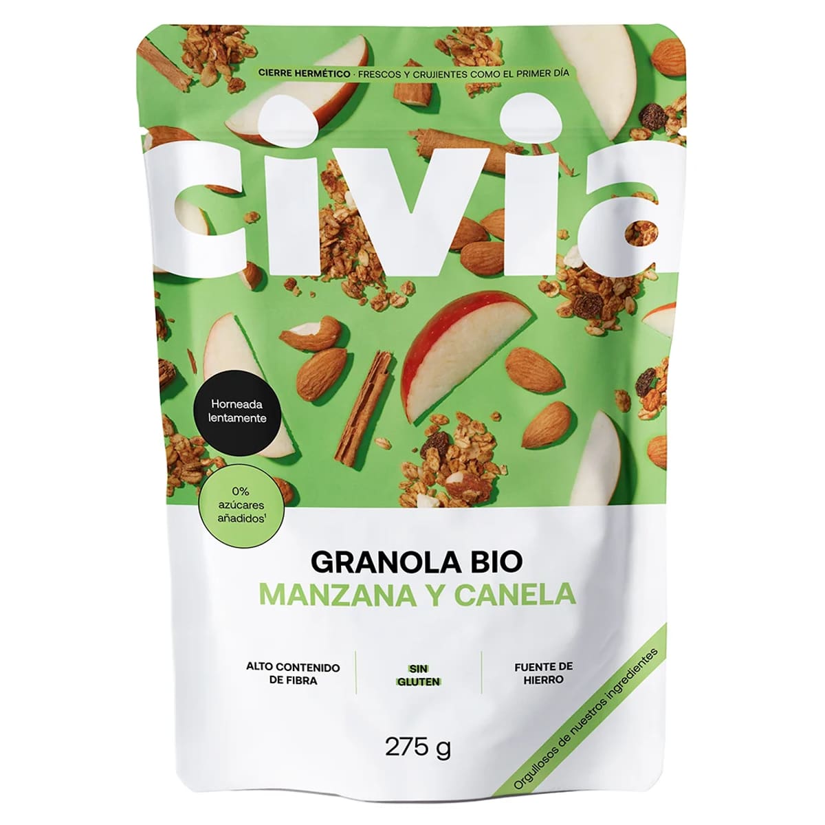 Envase de Granola BIO Manzana y Canela, Civia