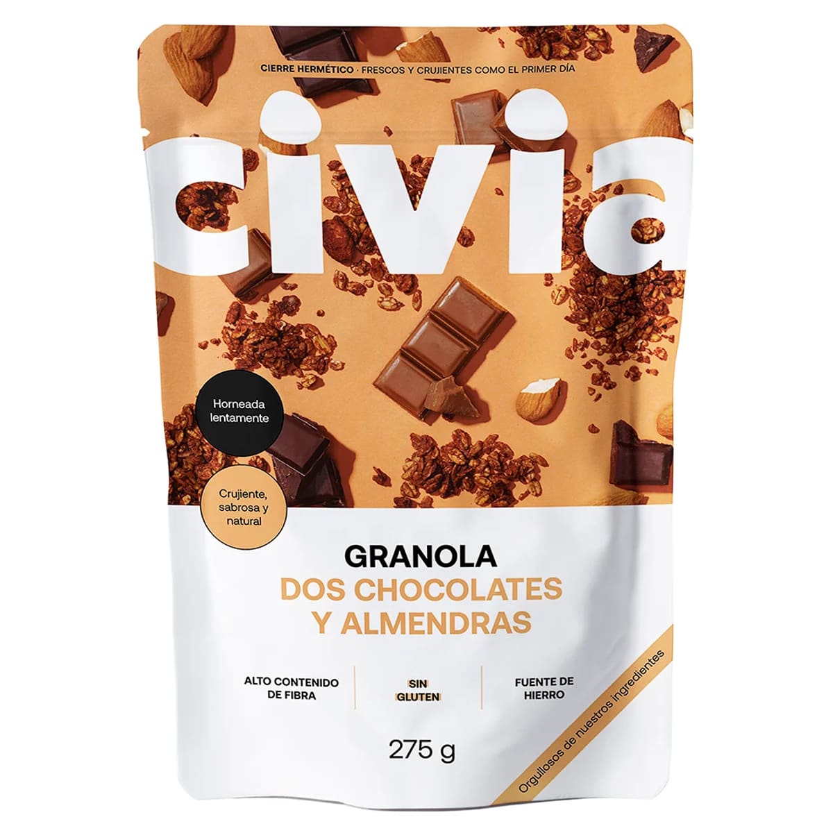 Envase de Granola Dos Chocolates y Almendra, Civia