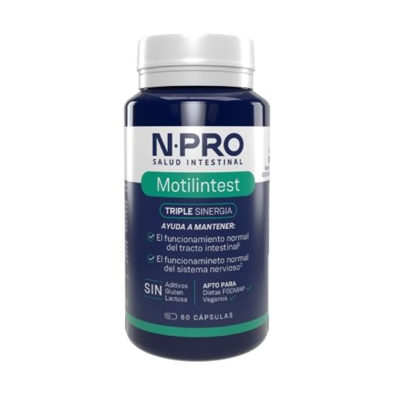 Envase de Motilintest 60 cápsulas, NPro