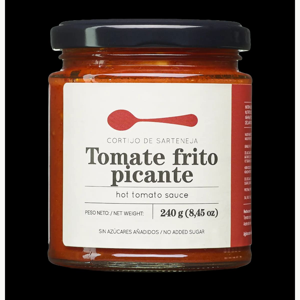 Envase de Tomate Frito Picante 240 g, Cortijo de Sarteneja